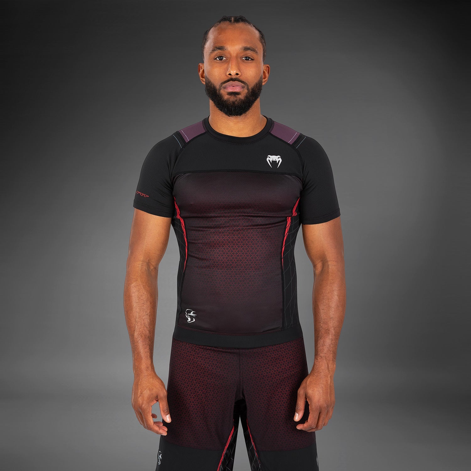 Rashguard à manches courtes pour hommes Venum x Dodge Banshee - Noir