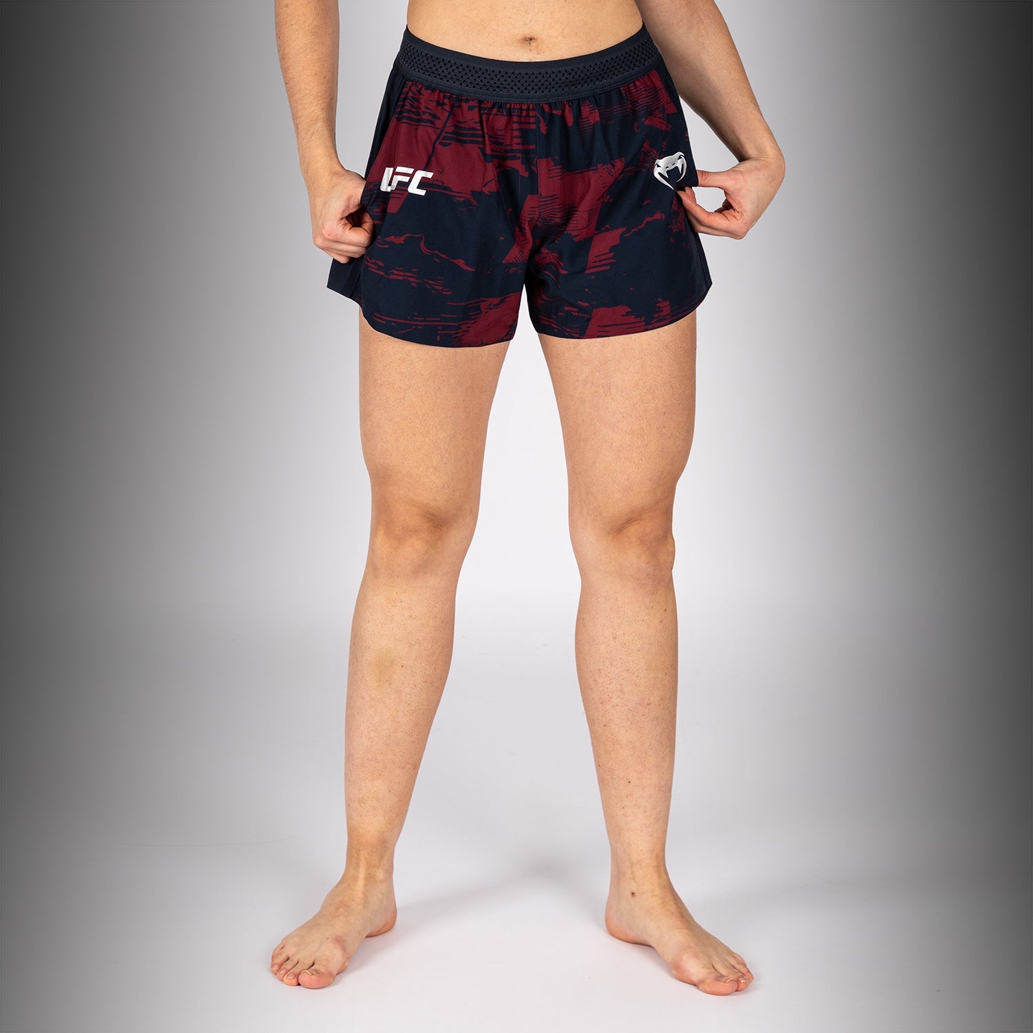 Short Performance Femme UFC Zenith by Venum Authentic Fight Week - Bleu marine/Bordeaux/Argent