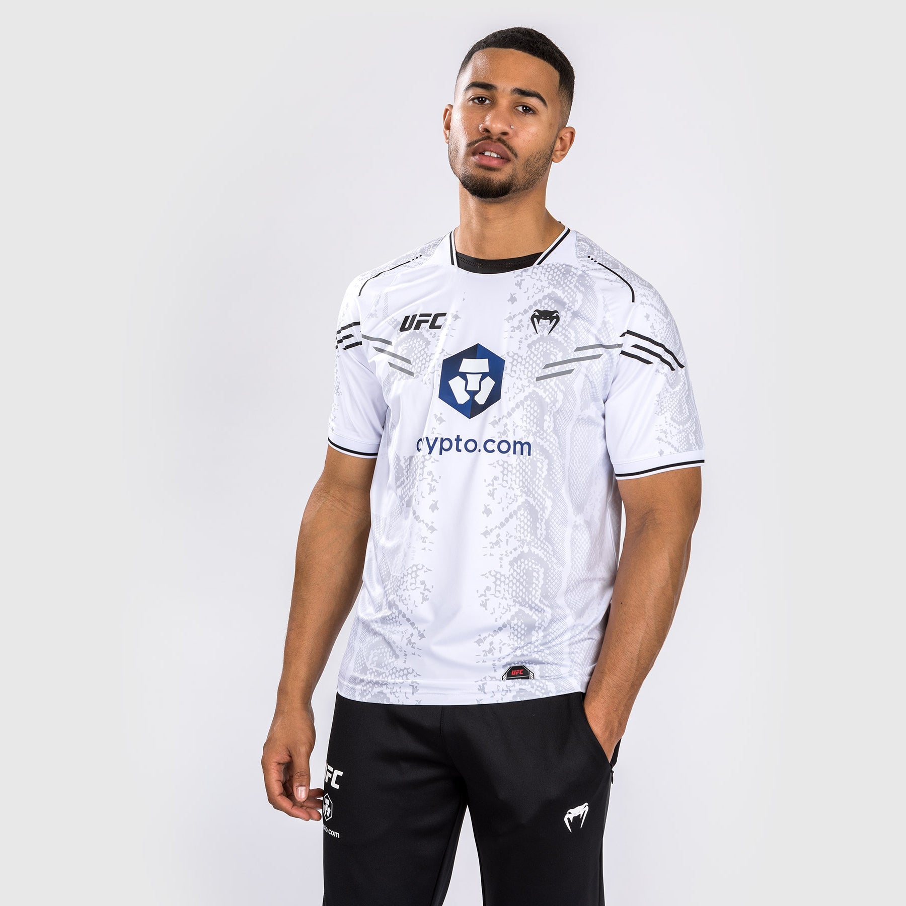 T-shirt Technique Personnalisé pour Hommes UFC Adrenaline by Venum Authentic Fight Night - Blanc