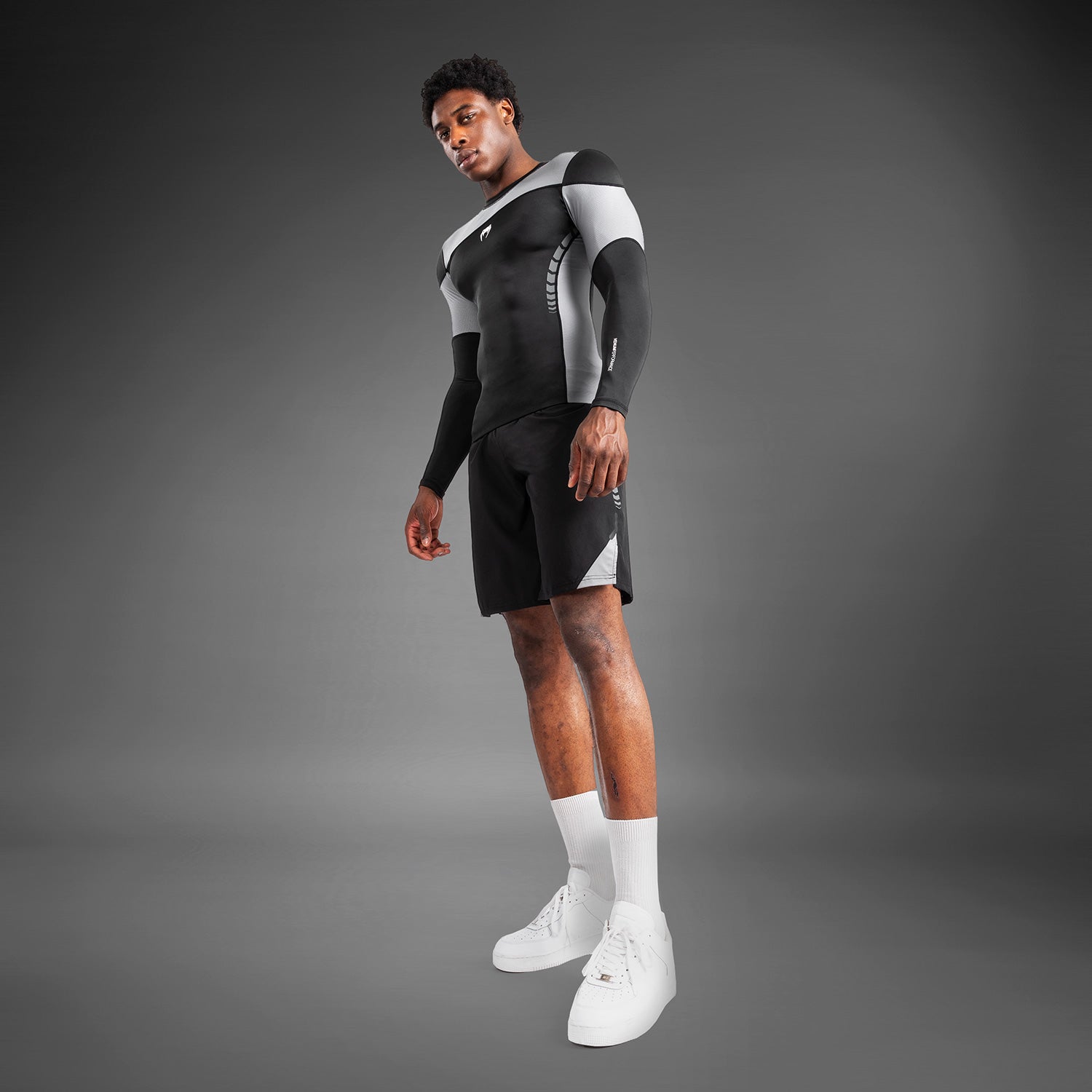 Rashguard À Manches Longues pour Hommes Venum Tempest - Noir/Gris