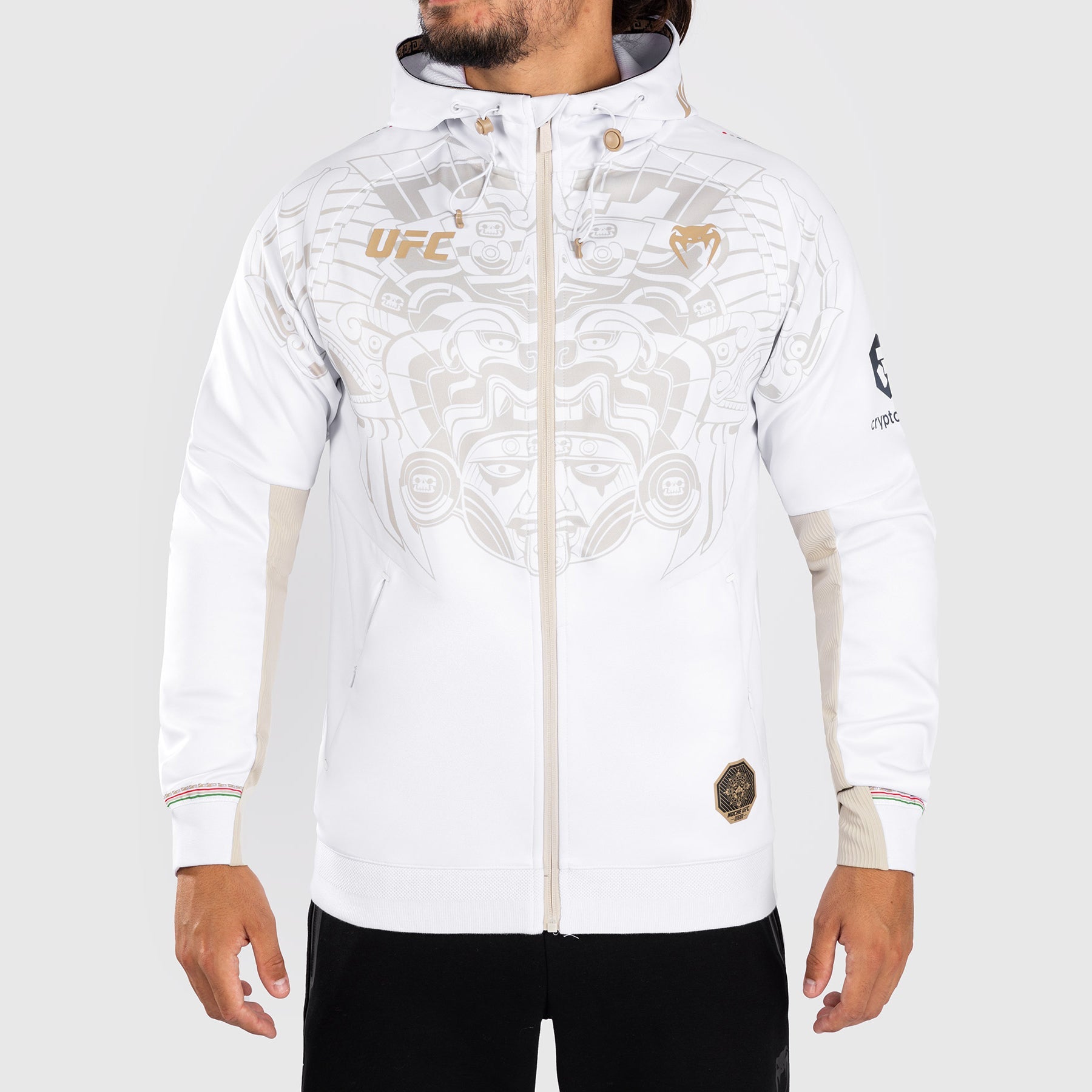 Noche UFC by Venum Authentic Fight Night Sweat à capuche pour homme - Blanc