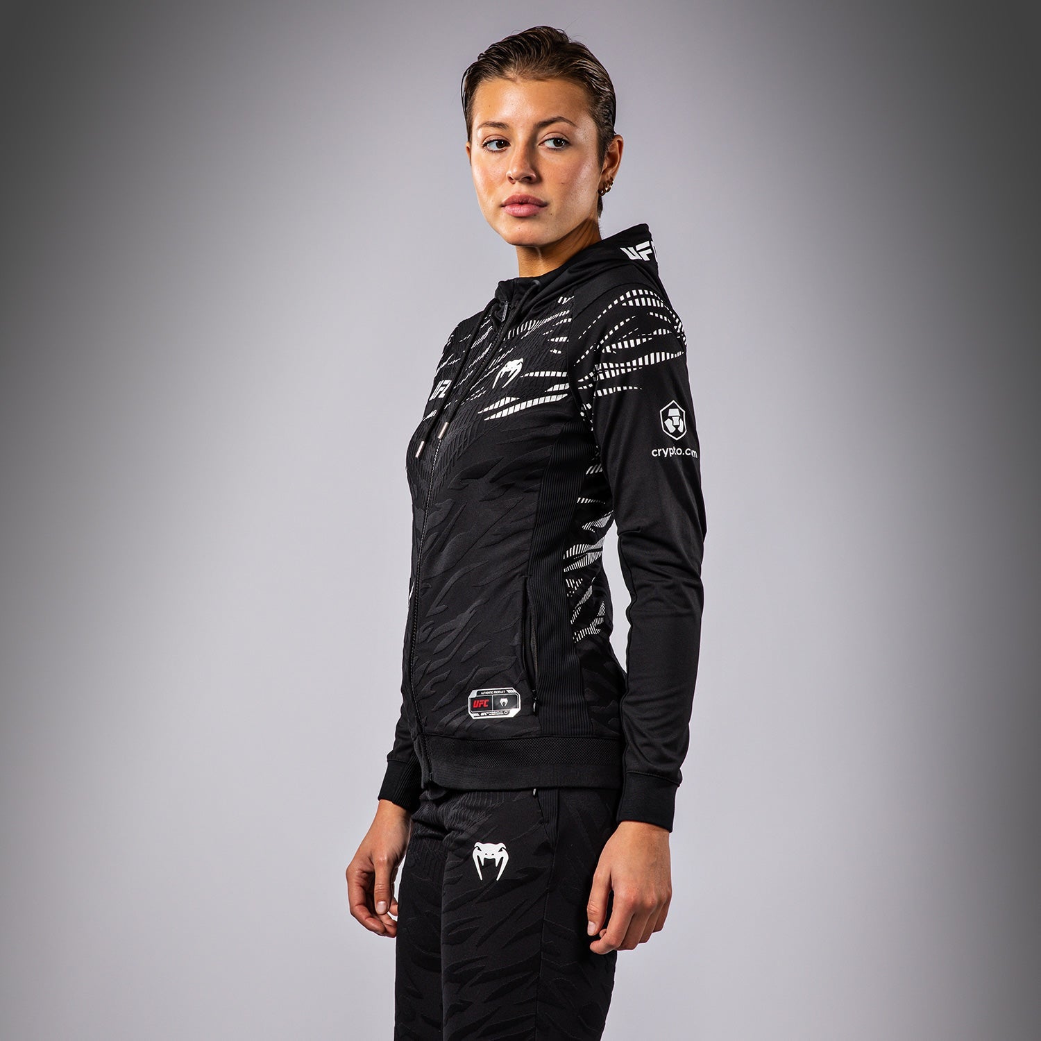 Sweatshirt à Capuche pour Femmes UFC Fusion by Venum Authentic Fight Night - Noir