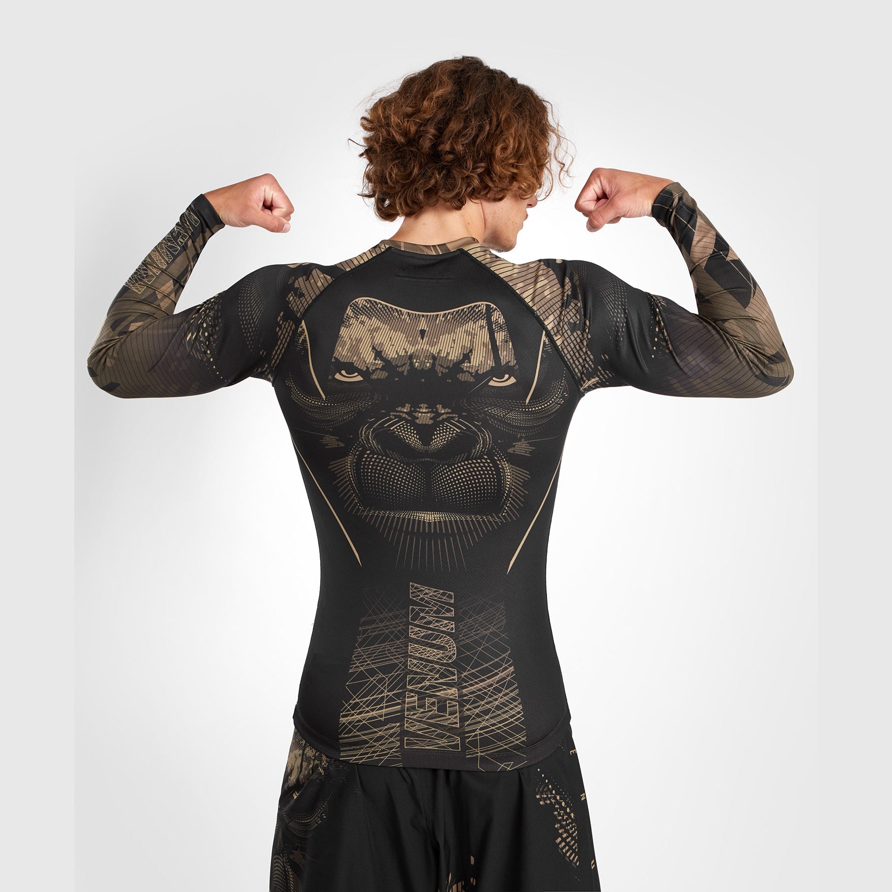 Rashguard à Manches Longues Venum Gorilla Jungle - Noir/Sable
