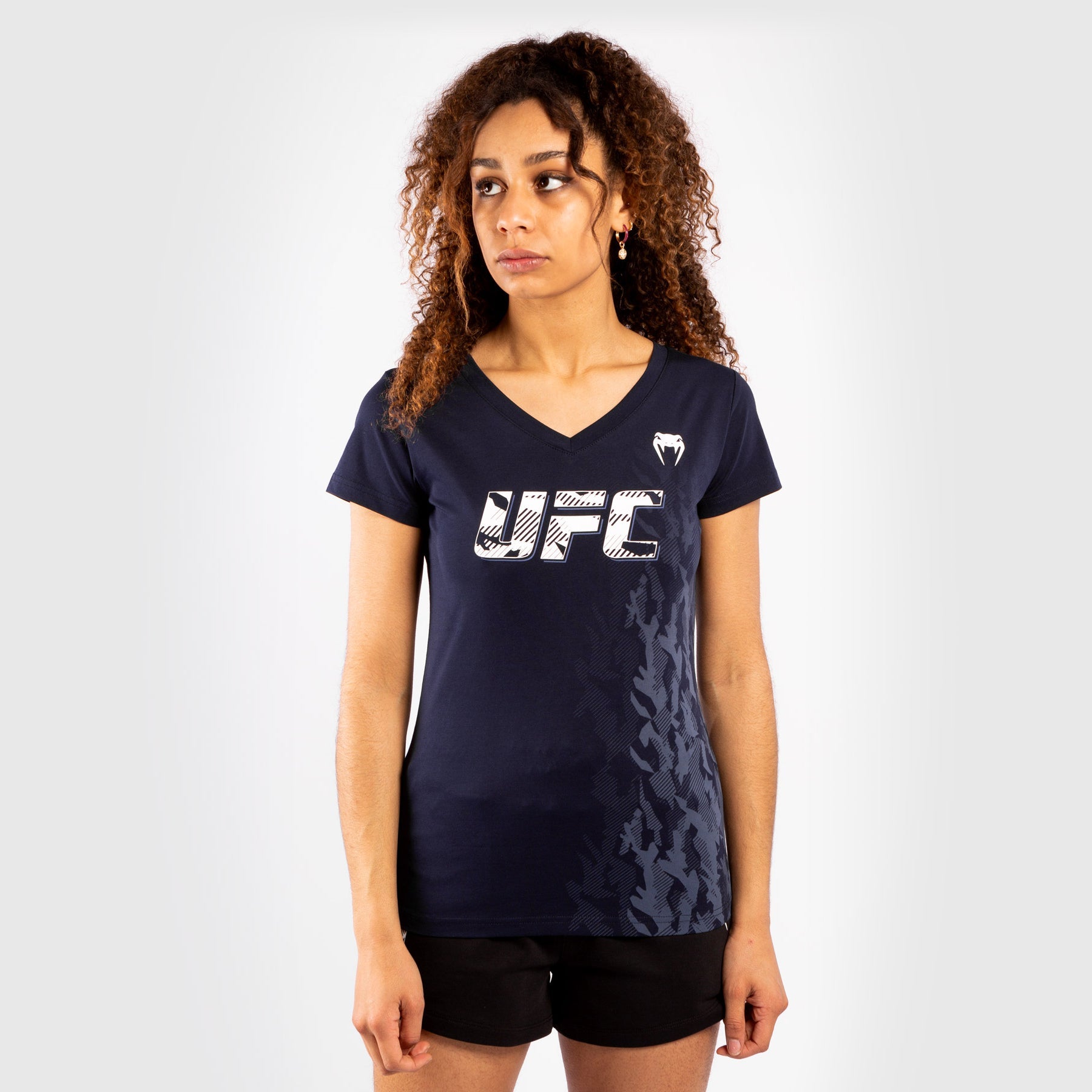 T-shirt Manches Courtes Femme UFC Venum Authentic Fight Week - Bleu Marine