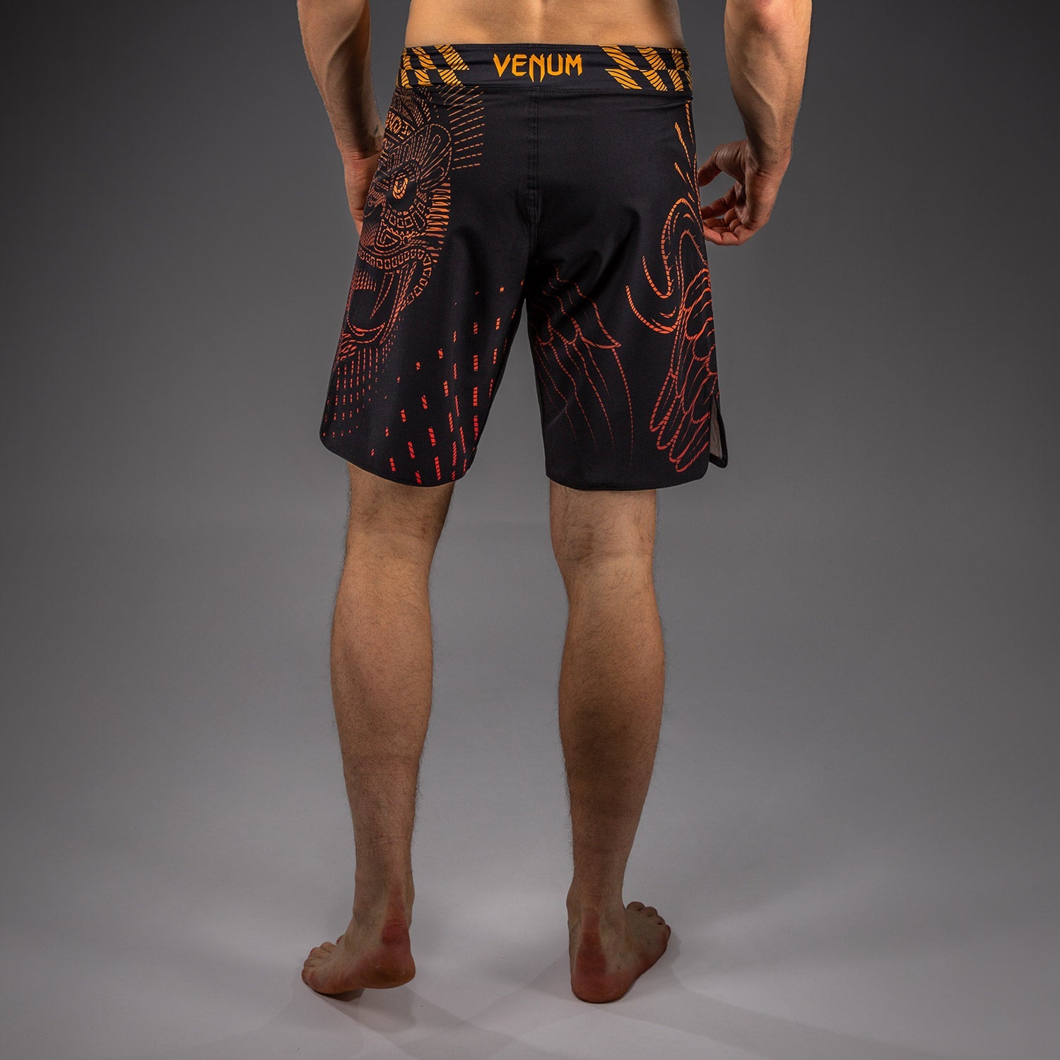 Short de Combat Venum Quetzal Fury - Noir/Rouge Fury/Mandarine