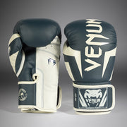 Gants de boxe Venum Elite - Blanc/Bleu Marine