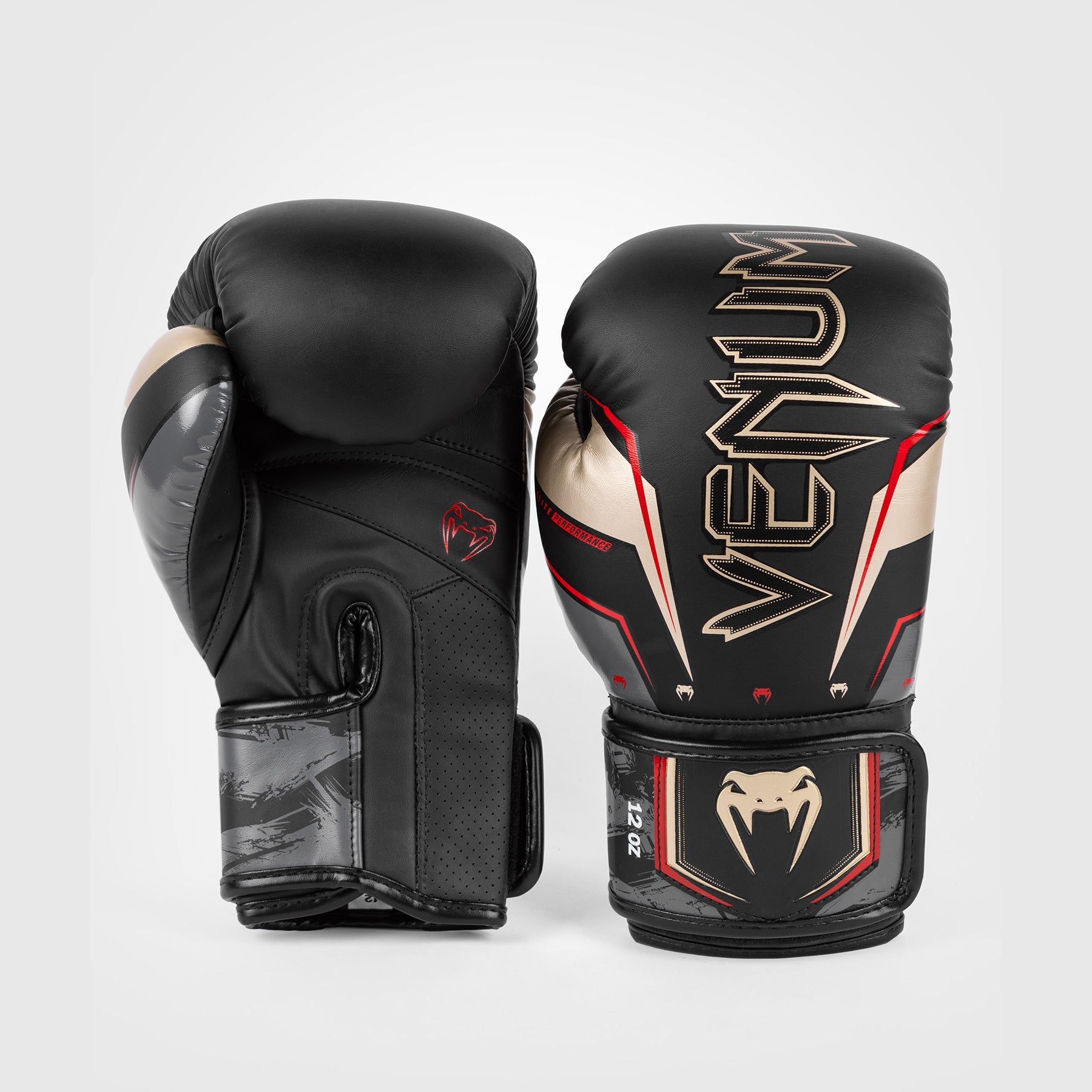 Gants de Boxe Venum Elite Evo - Noir/Or/Rouge