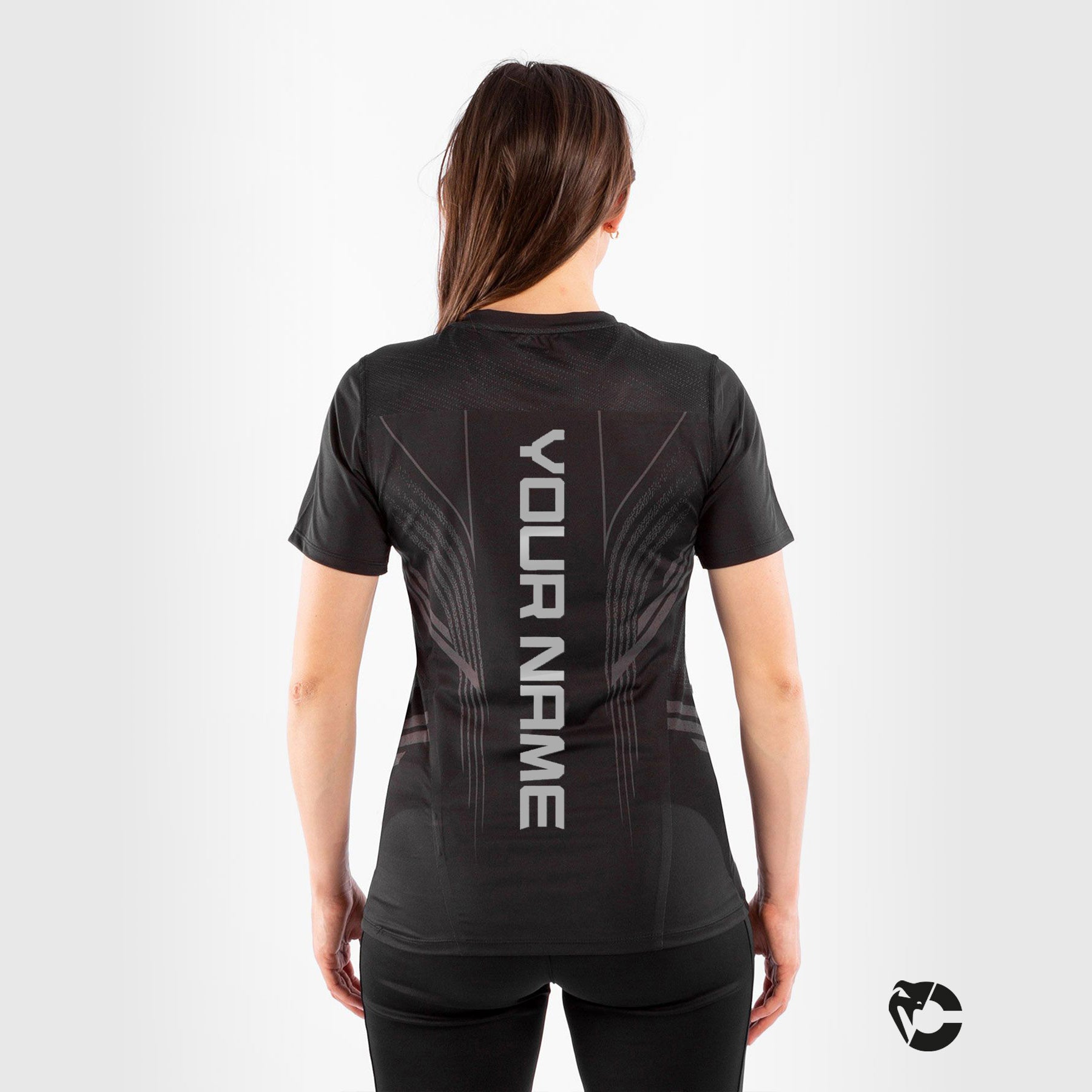T-shirt Technique Femme Personnalisé UFC Venum Authentic Fight Night - Noir