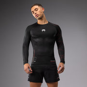 Rashguard Manches Longues Venum Tactical XT- Noir/Rouge Feu