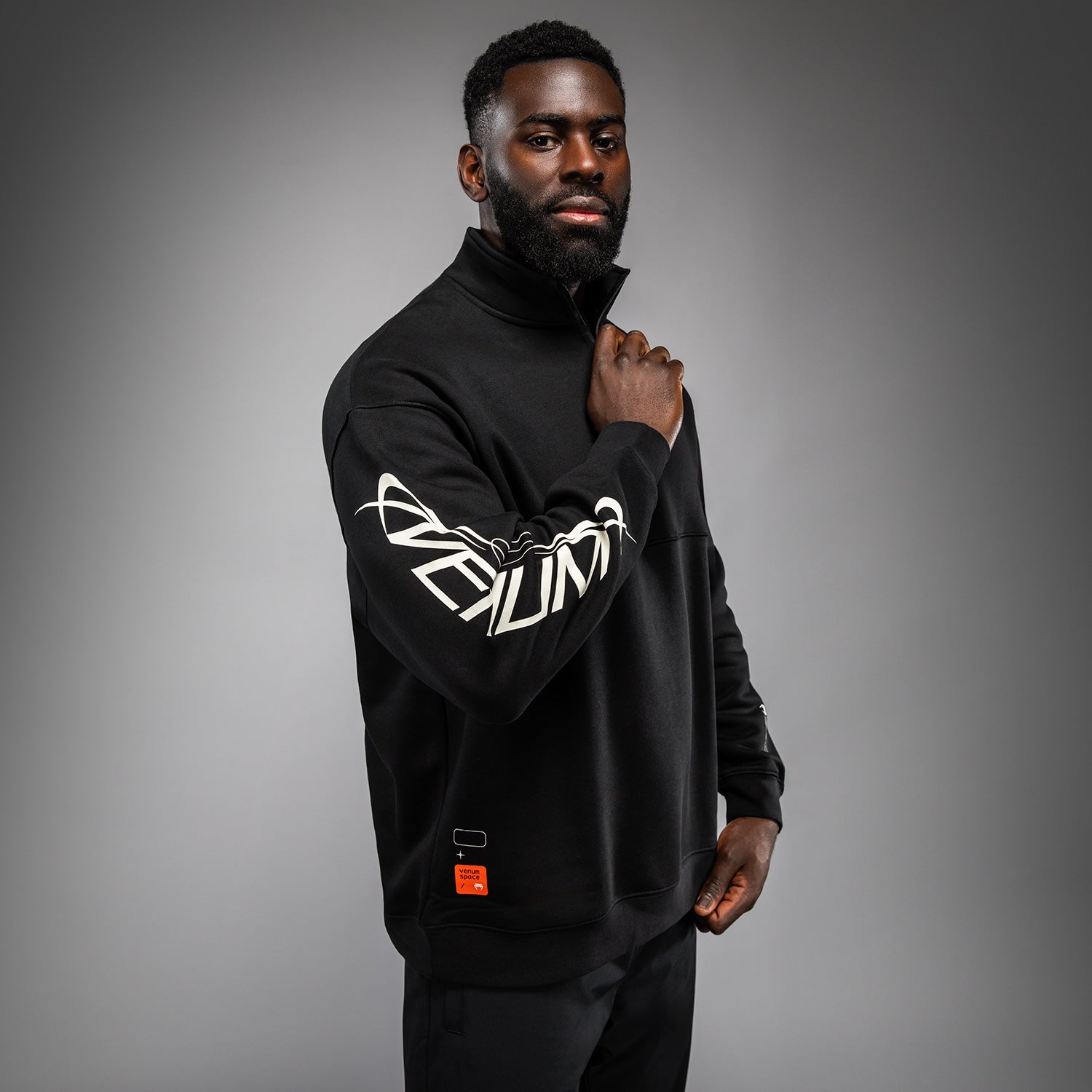 Sweat col Zippé Venum Eclipse – Noir/Ivoire