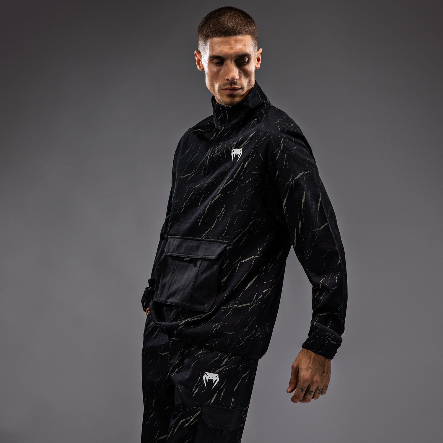 Veste de Survêtement Pour Hommes Venum Trooper - Noir/Beige