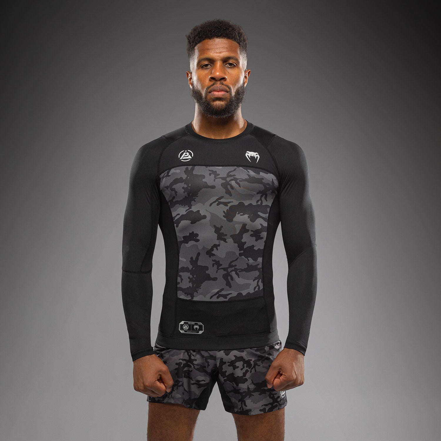 Rashguard manches longues Venum x Polaris - Noir/Gris