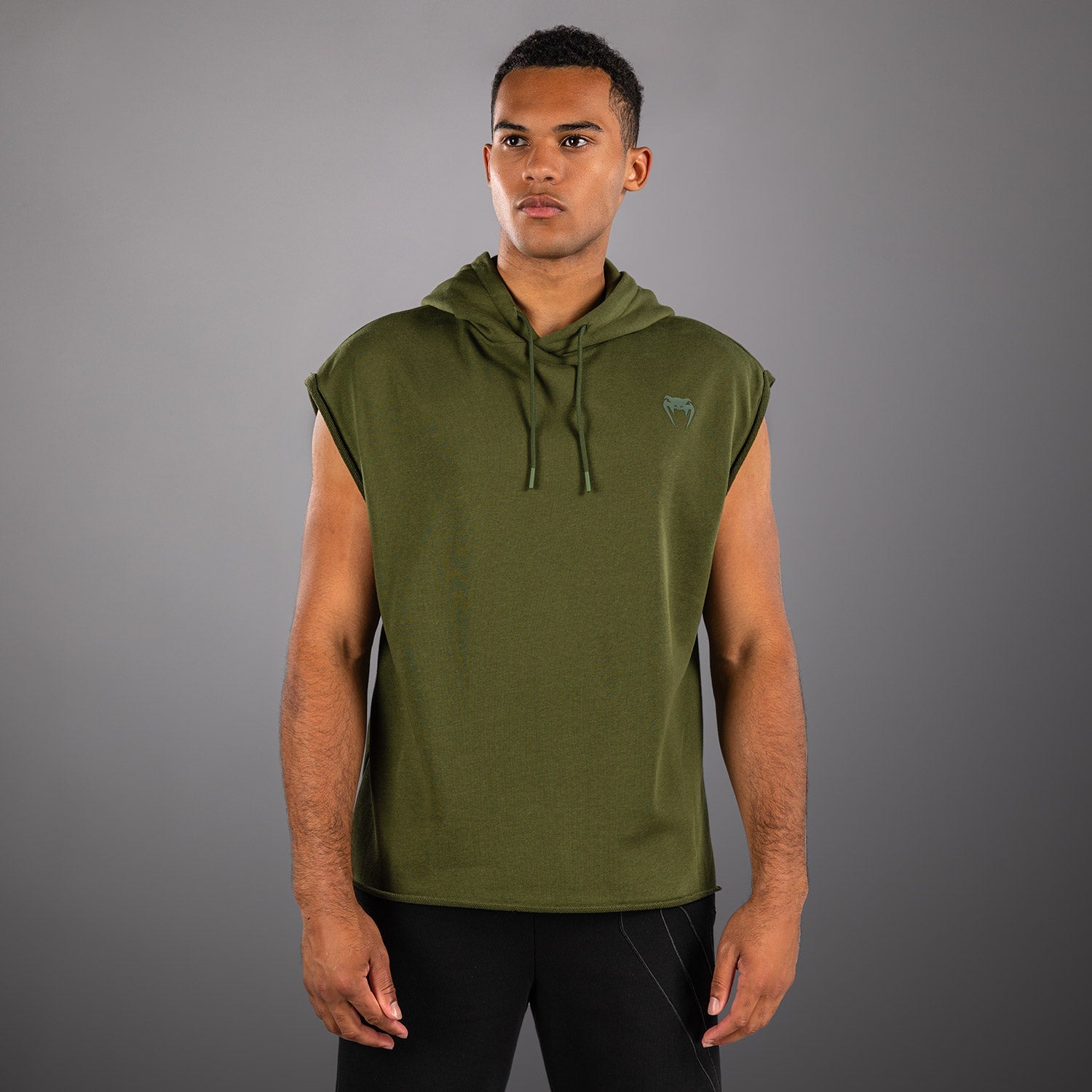 Sweat à Capuche Sans Manches Venum Divide - Vert Militaire