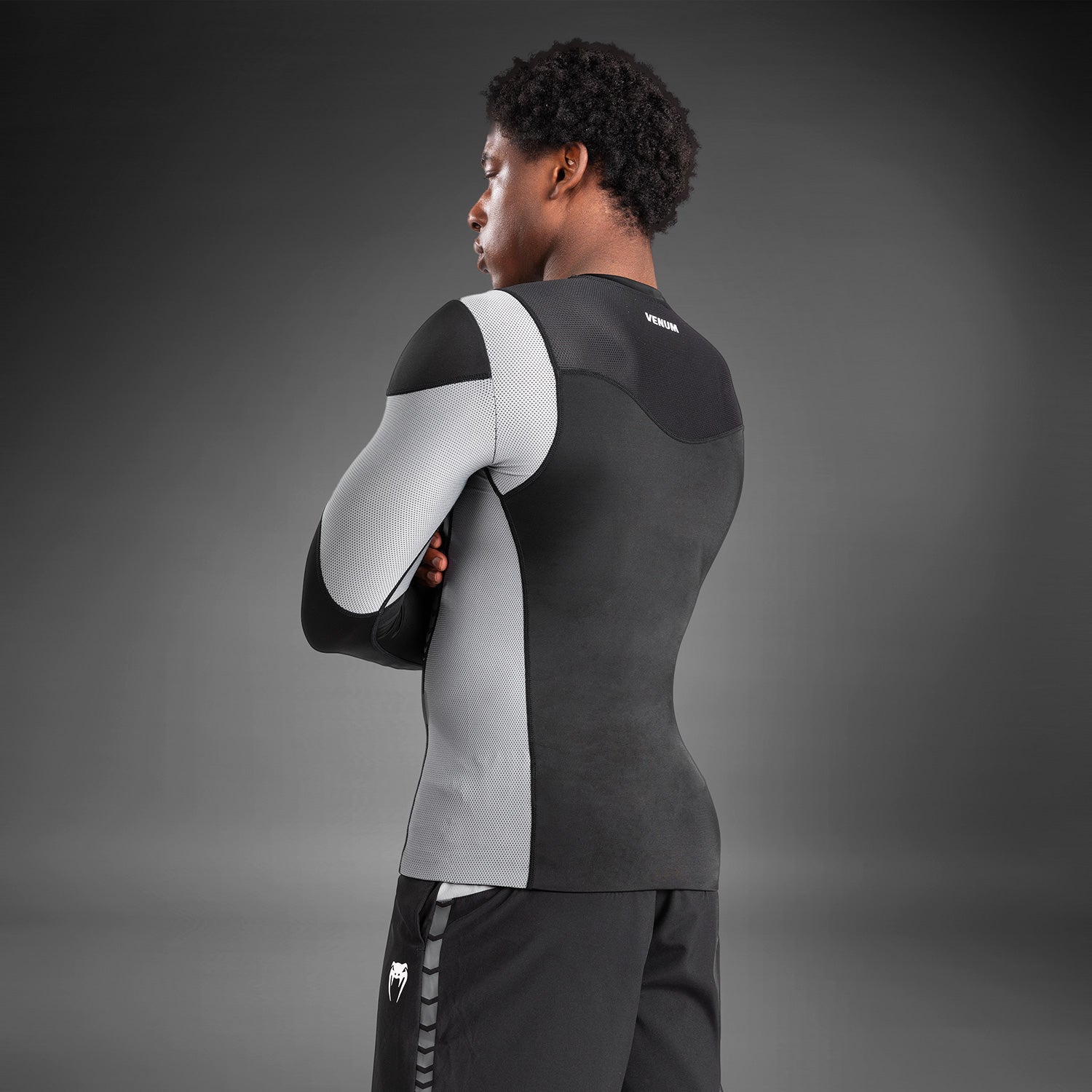 Rashguard À Manches Longues pour Hommes Venum Tempest - Noir/Gris