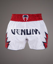 Shorts de Muay Thai Venum Inferno - Blanc/Rouge
