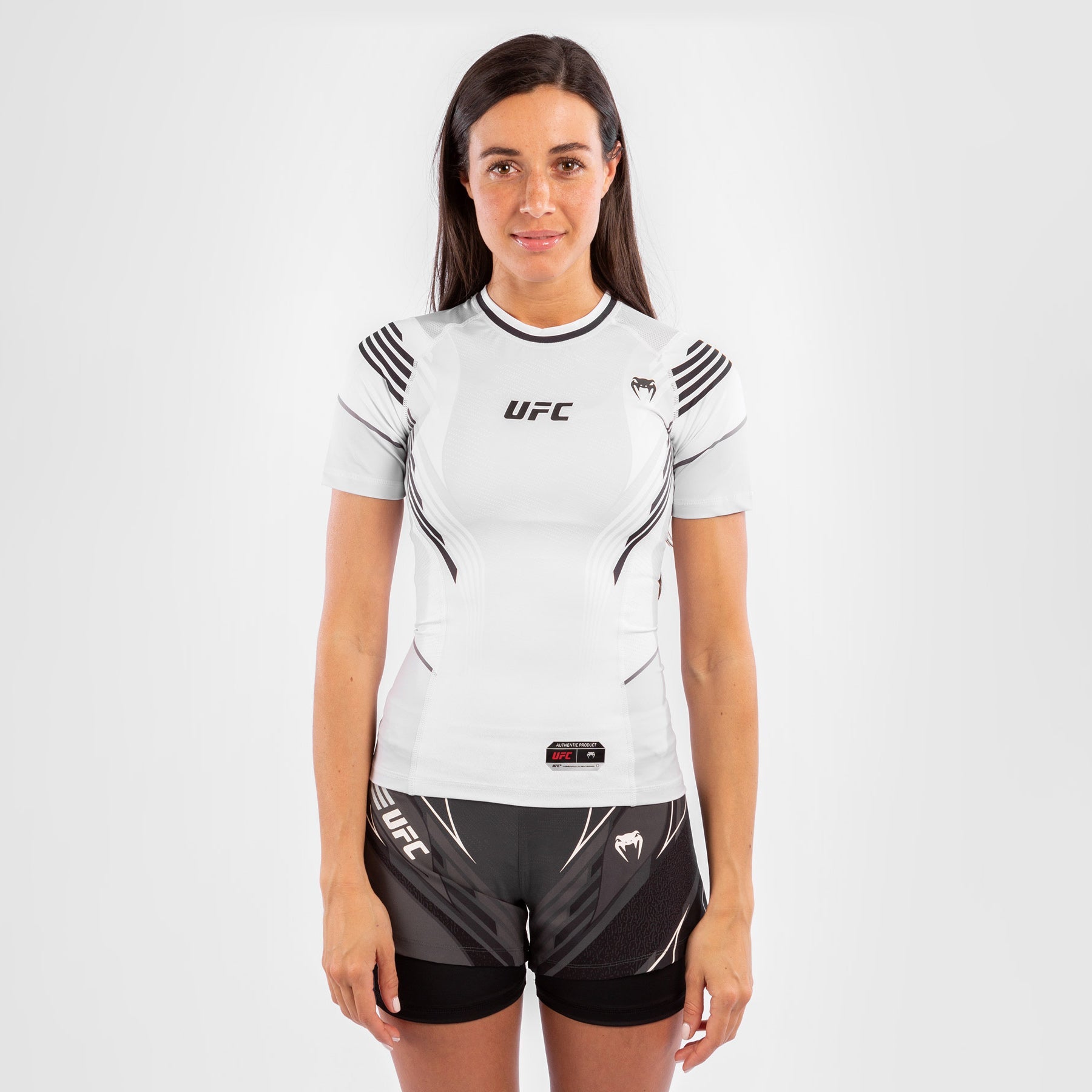 T-shirt de compression Femme UFC Venum Authentic Fight Night - Blanc