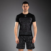 Rashguard à Manches Courtes Venum G-Fit Scales – Noir/Gris Charbon