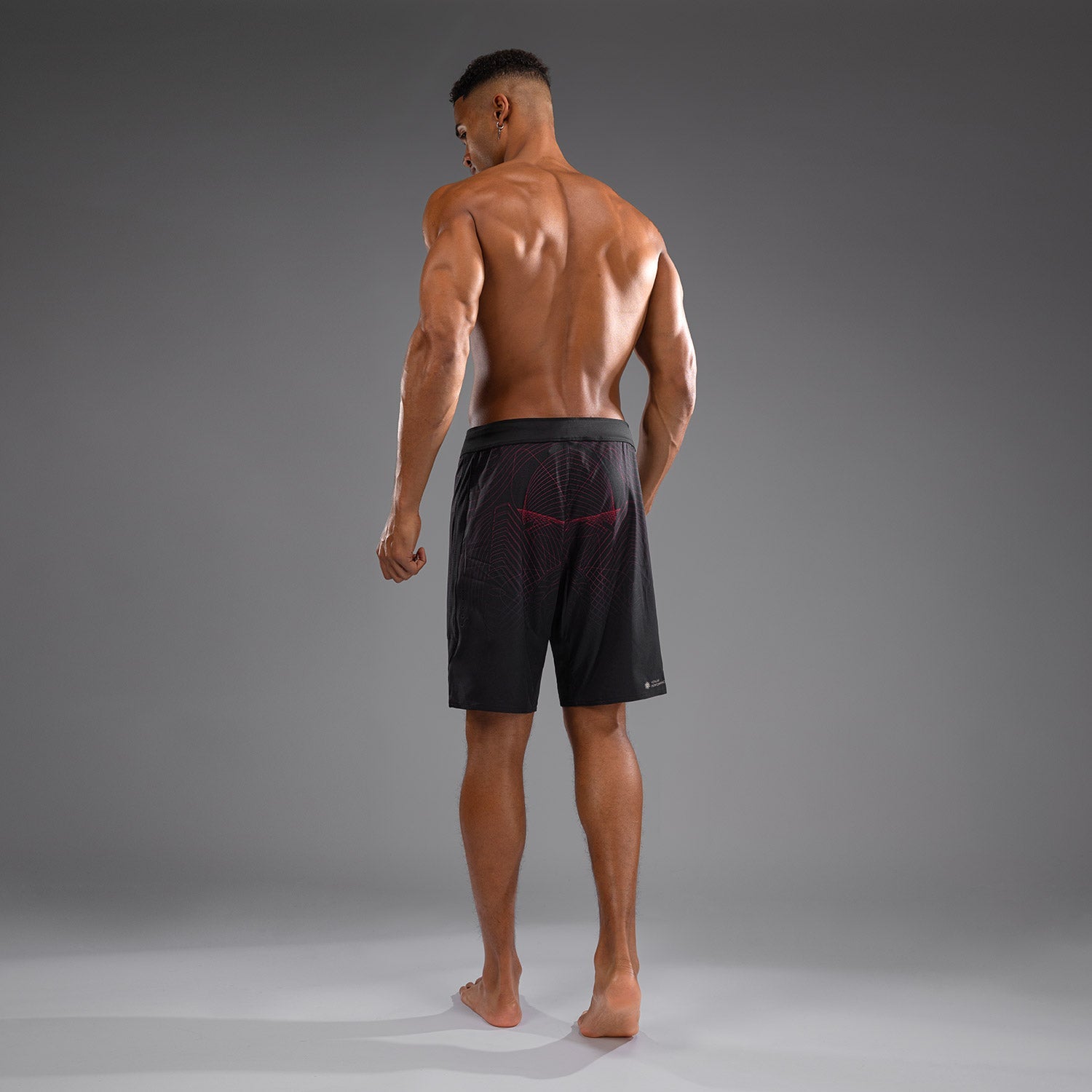 Short de Combat Venum G-Fit Air pour Hommes - Noir Profond/Rouge Feu