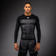 Rashguard à Manches Longues Venum G-Fit Scales – Noir/Gris Charbon