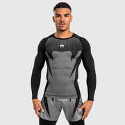Rashguard à Manches Longues pour Hommes Venum Attack - Noir/Gris