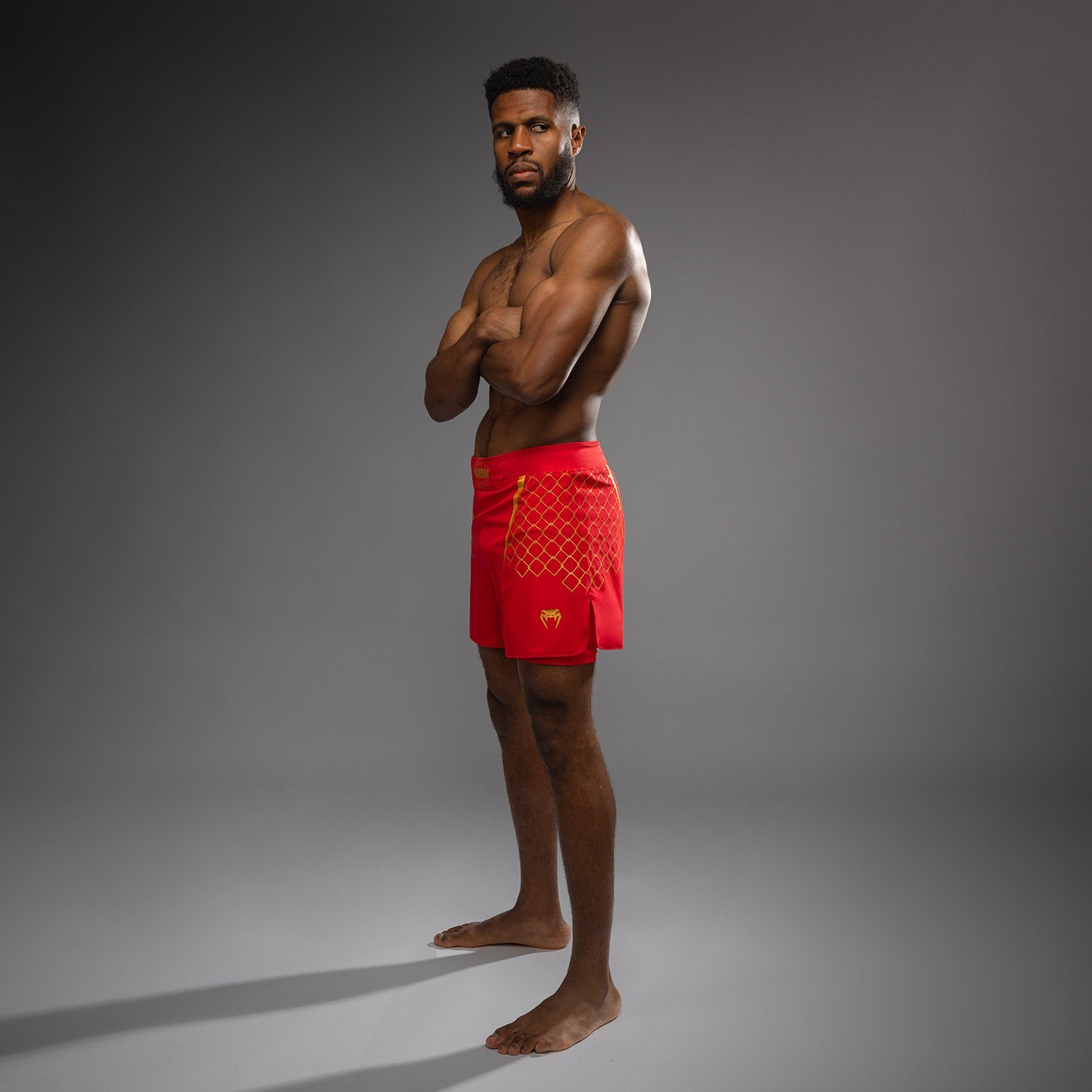 Short de Combat pour Hommes Venum x WOW FC - Fury Rouge/Or