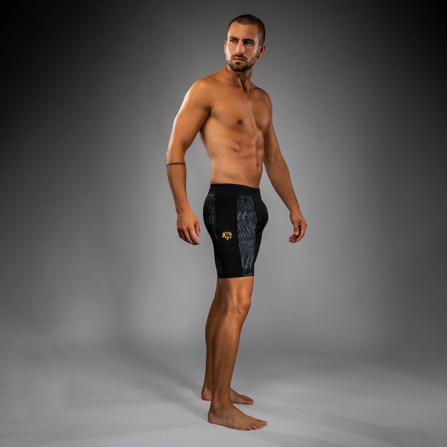 Short de compression Venum x Chimaev - Noir/Gris