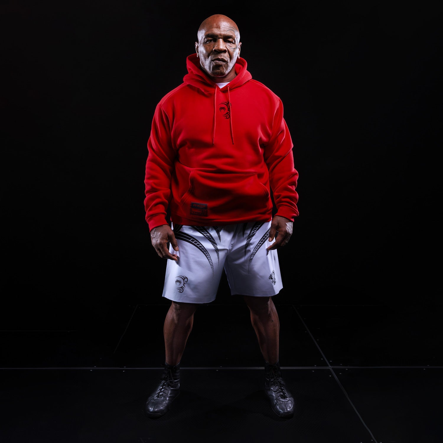 Sweat à capuche Venum x Mike Tyson Tiger - Rouge Intense/Noir Profond