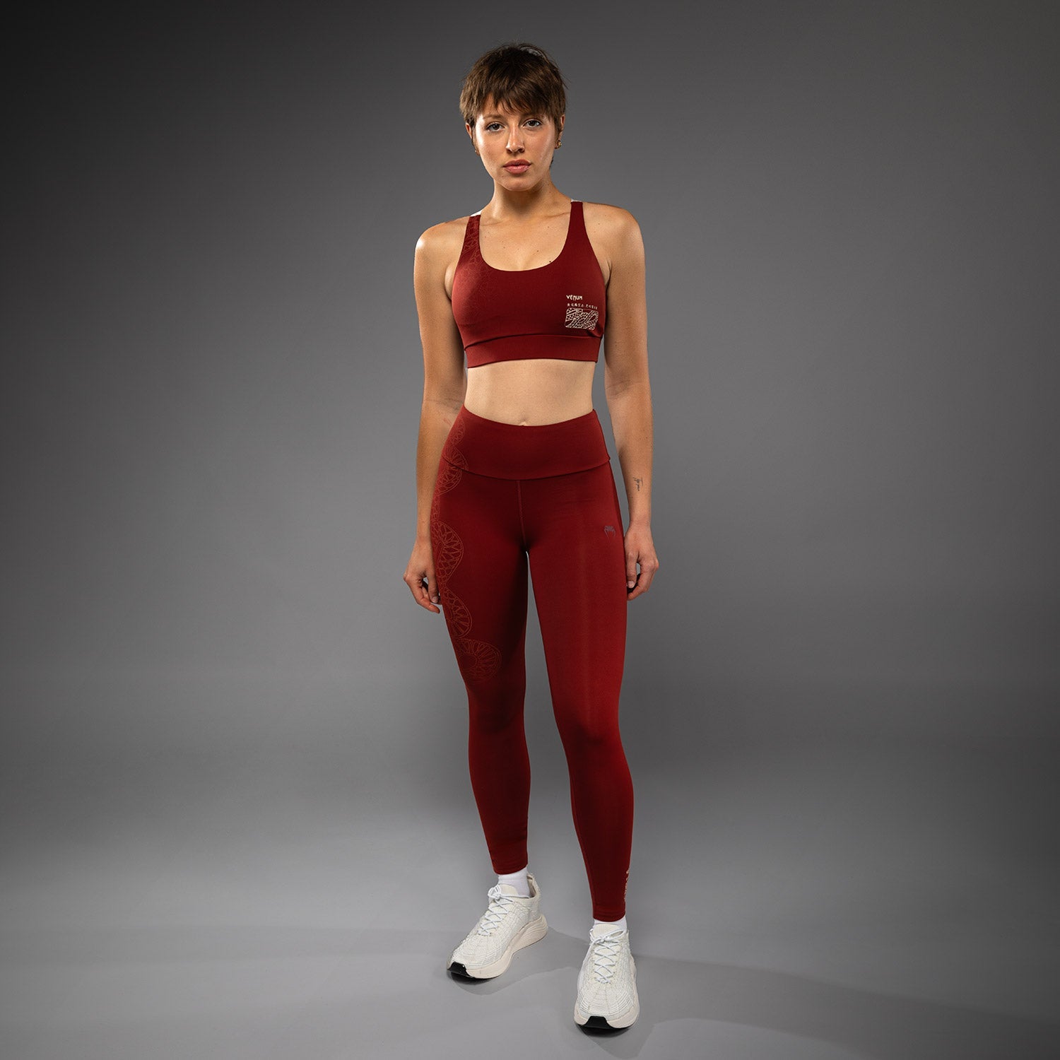 Legging Venum Serpenti – Bordeaux/Ivoire