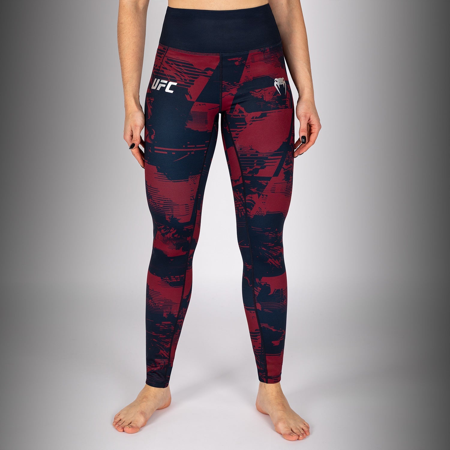 Legging Femme UFC Zenith by Venum Authentic Fight Week - Bleu marine/Bordeaux/Argent