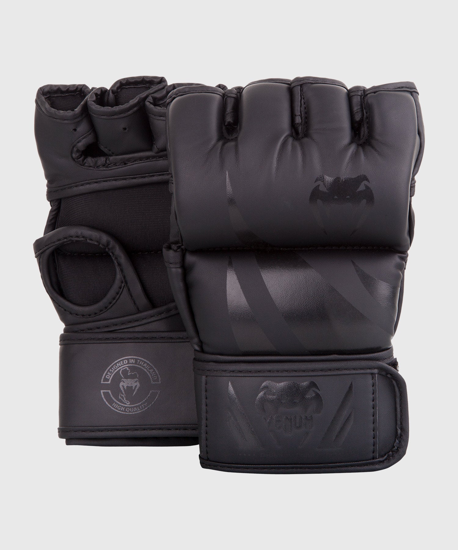 Gants de MMA Venum Challenger - Sans pouce - Noir/Noir