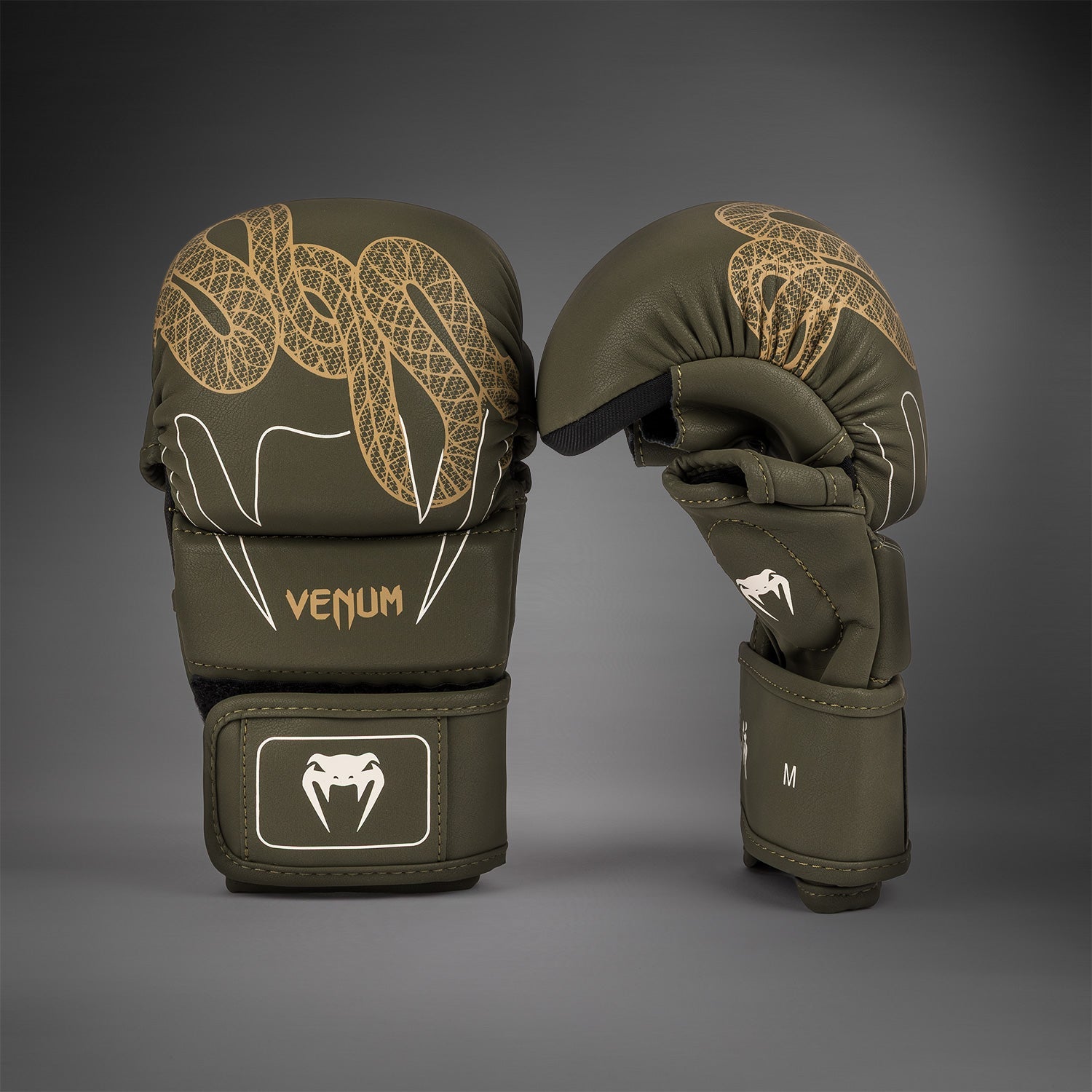 Gants de Sparring Venum Serpenti – Kaki/Bronze/Ivoire