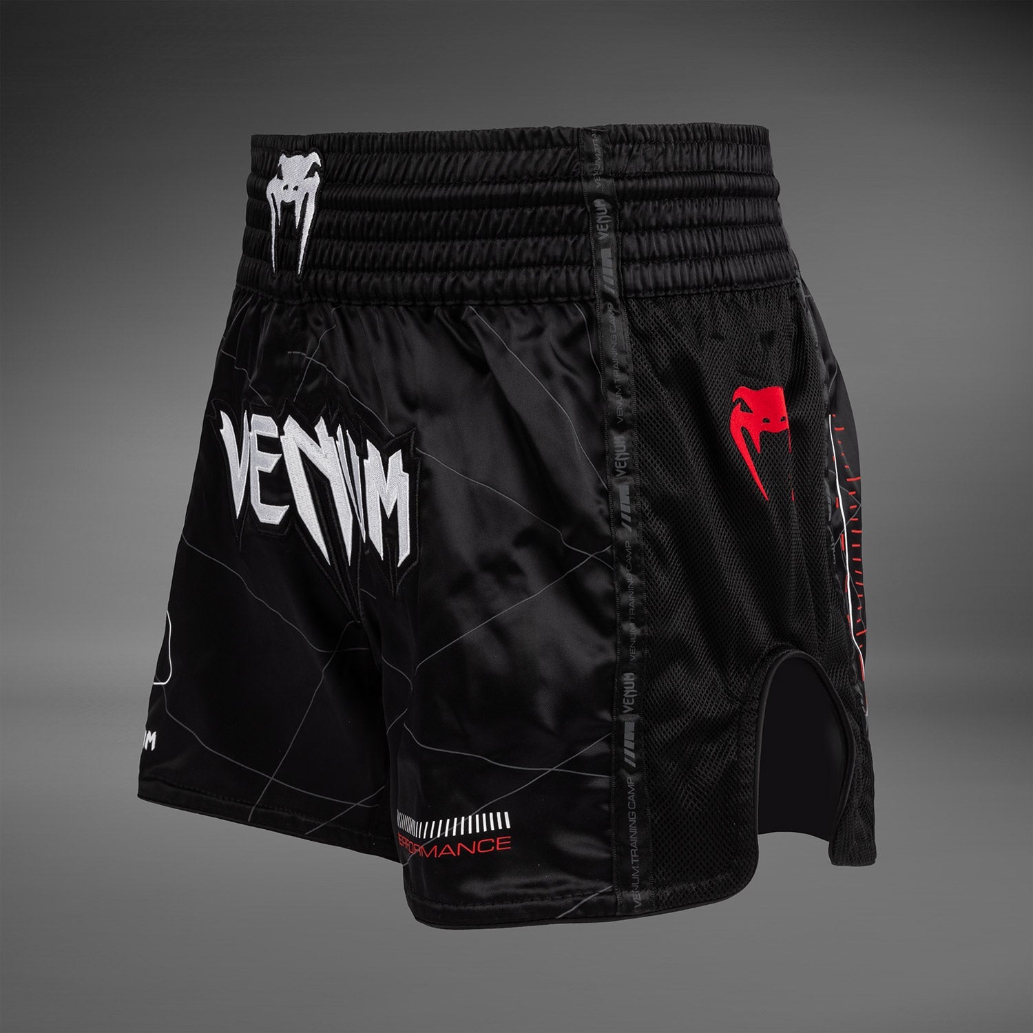 Short de Muay Thai Venum Tactical XT- Noir/Rouge Feu