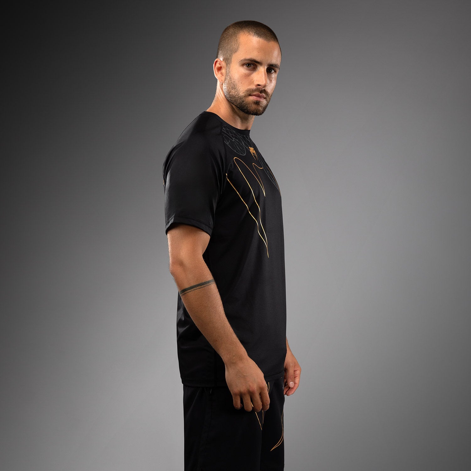 T-shirt Venum Serpenti Dry-Tech – Noir/Argent/Or