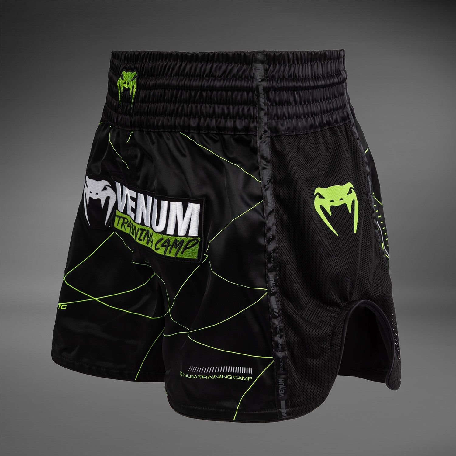 Short de Muay Thai Venum Training Camp 4.0 - Noir/Vert Fluo