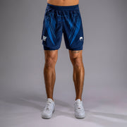 Short d'entraînement Venum x Top Rank Original pour Hommes - Bleu Marine