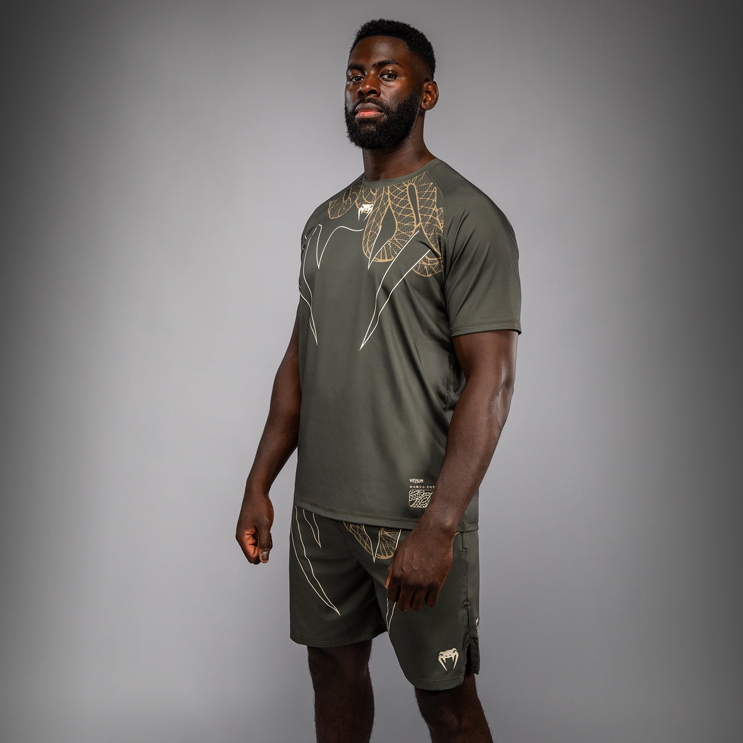 T-Shirt Venum Serpenti Dry-Tech – Kaki/Bronze/Ivoire