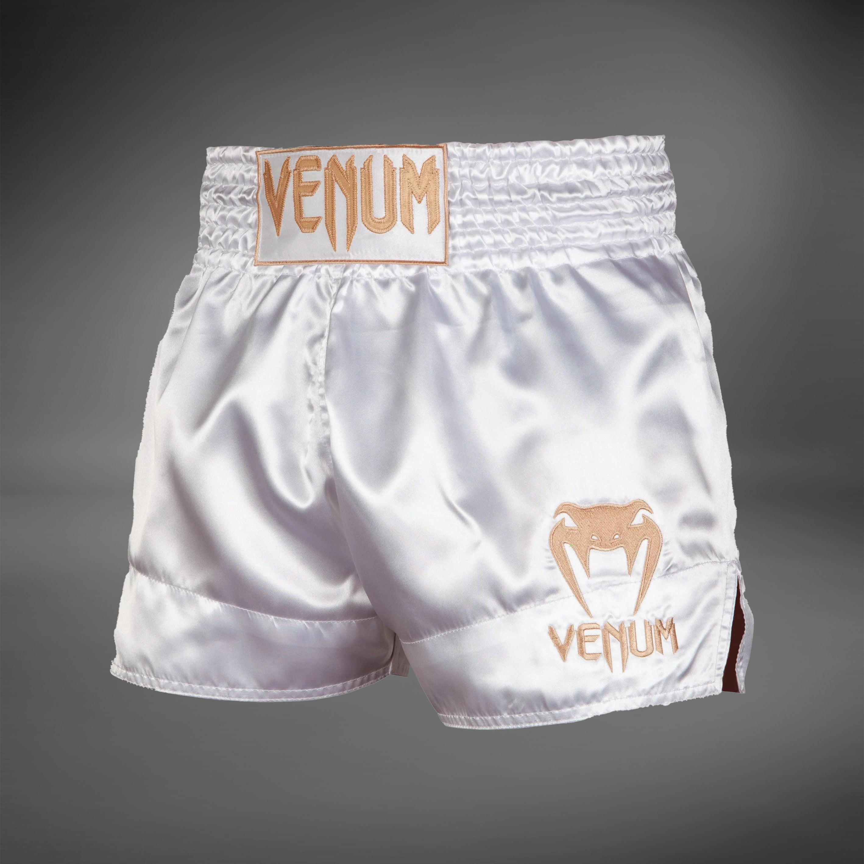 Short de Muay Thai Blanc/Or Venum Classic