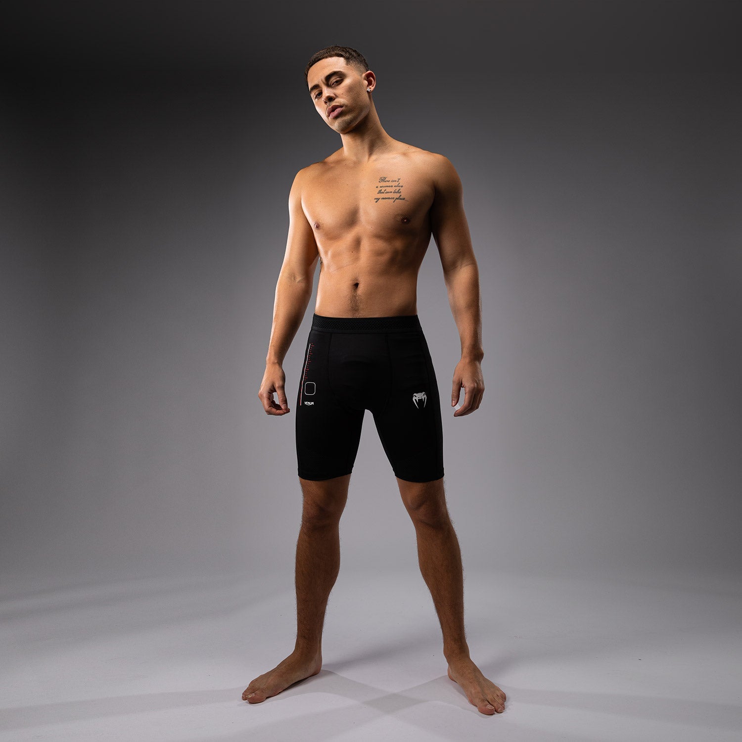 Short de compression Venum Tactical XT- Noir/Rouge Feu