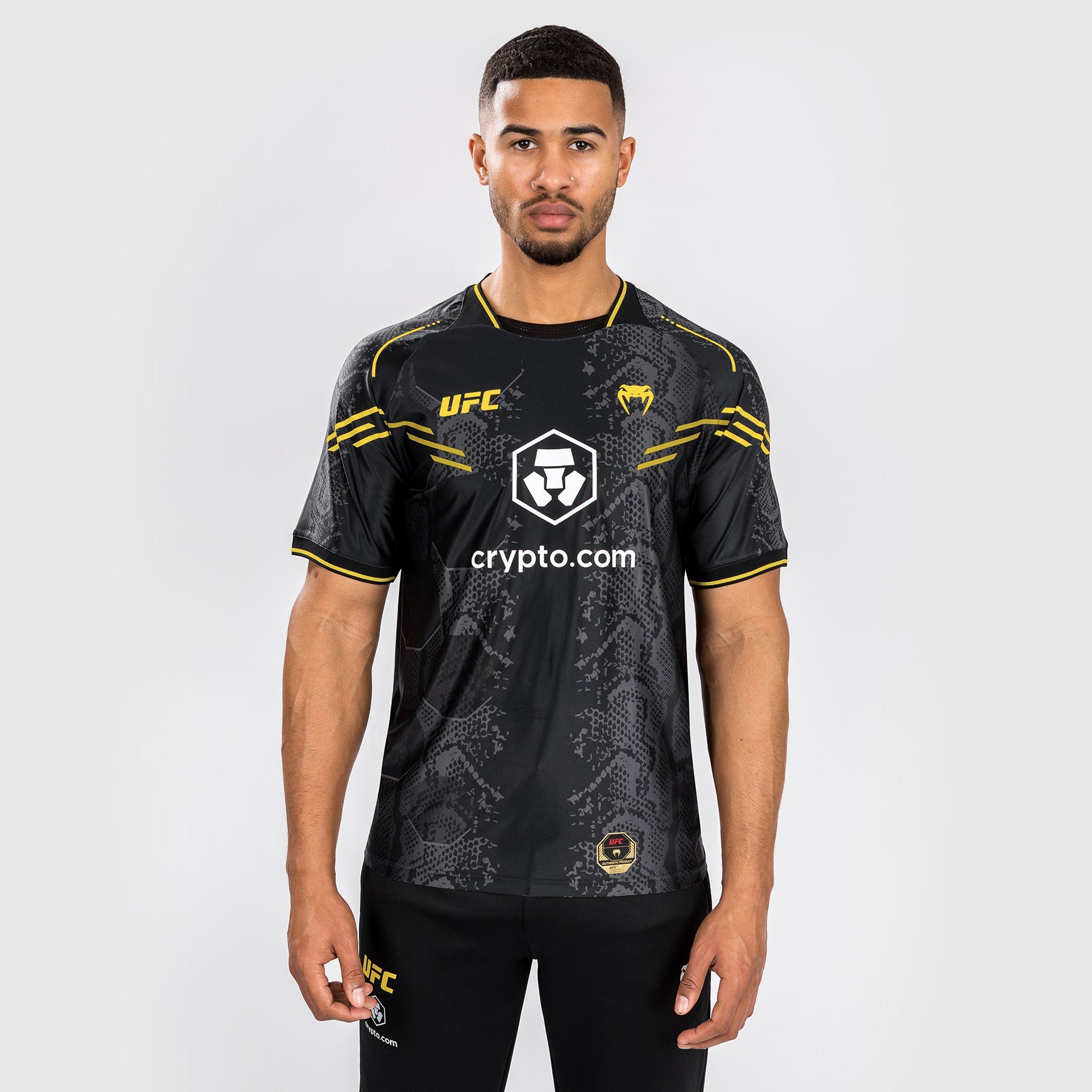 T-shirt Technique Personnalisé pour Hommes UFC Adrenaline by Venum Authentic Fight Night - Champion