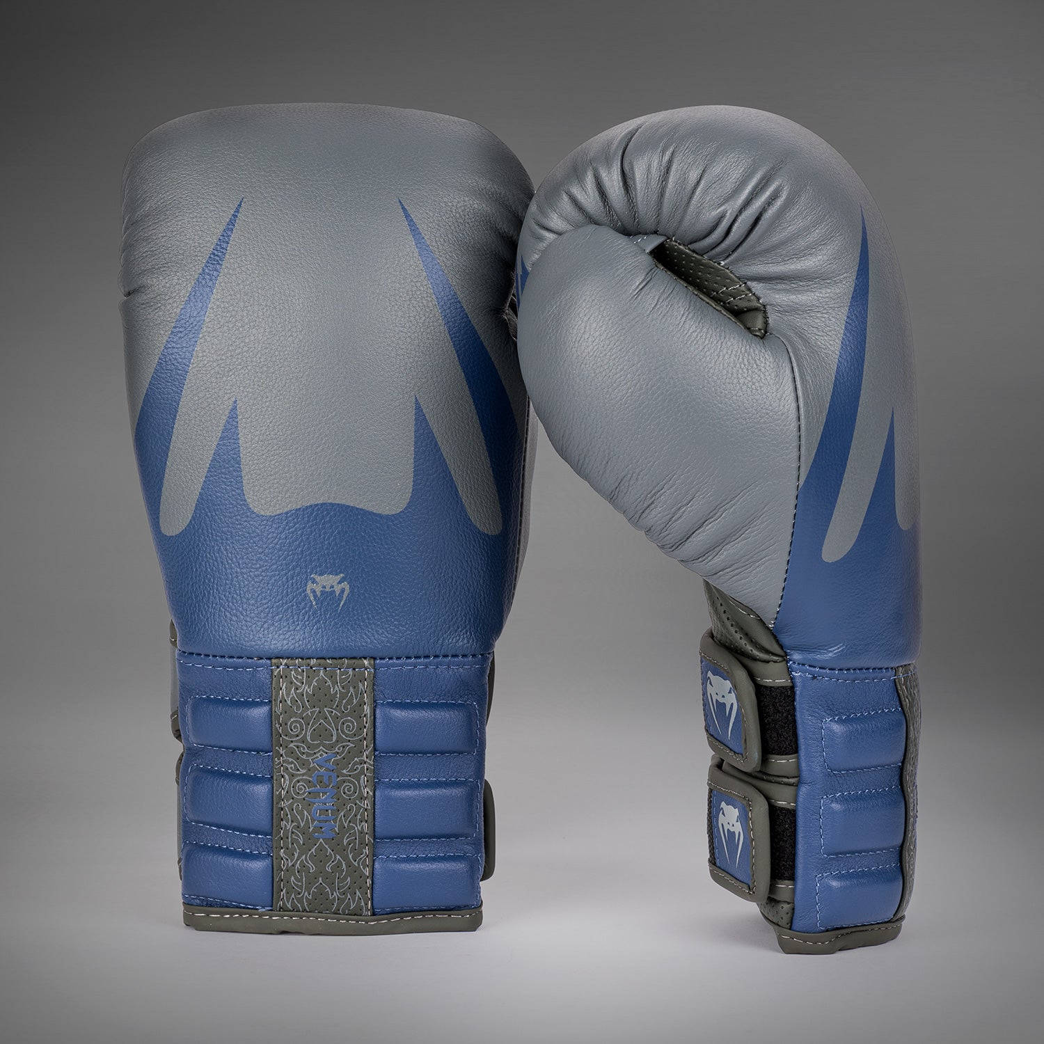 Gants de boxe Venum Reverso - Gris tempête/ Bleu royal