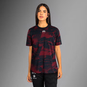 T-shirt manches courtes Femme UFC Zenith by Venum Authentic Fight Week - Bleu marine/Bordeaux/Argent