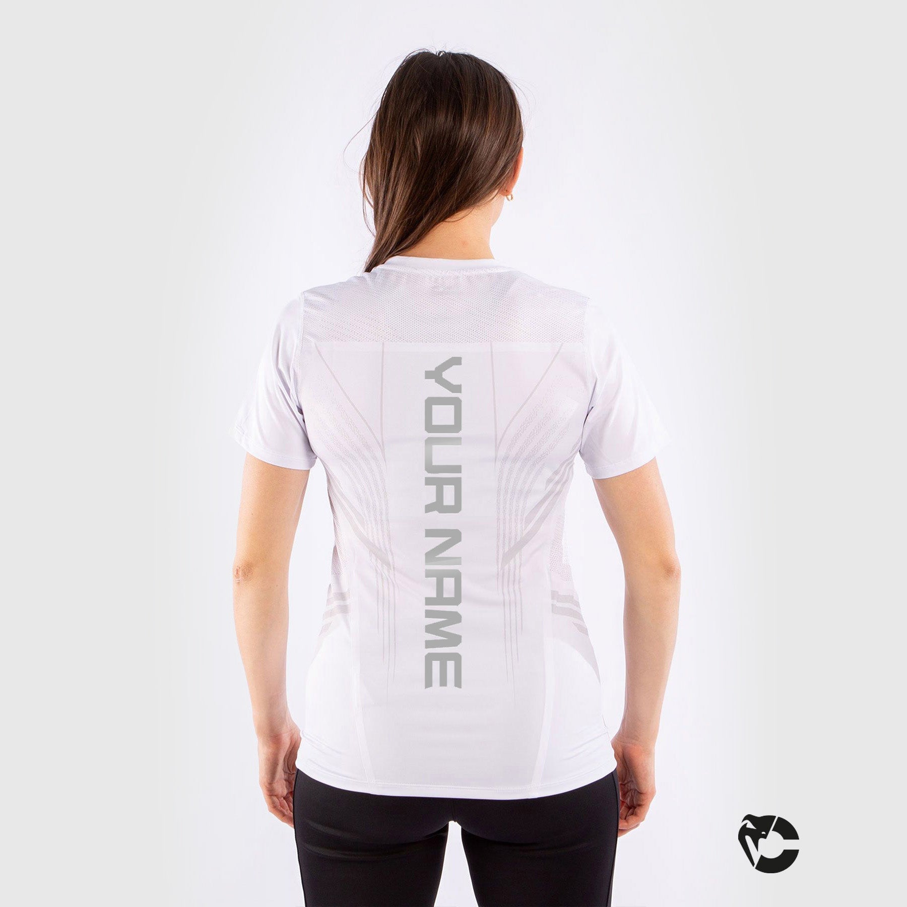 T-shirt Technique Femme Personnalisé UFC Venum Authentic Fight Night - Blanc