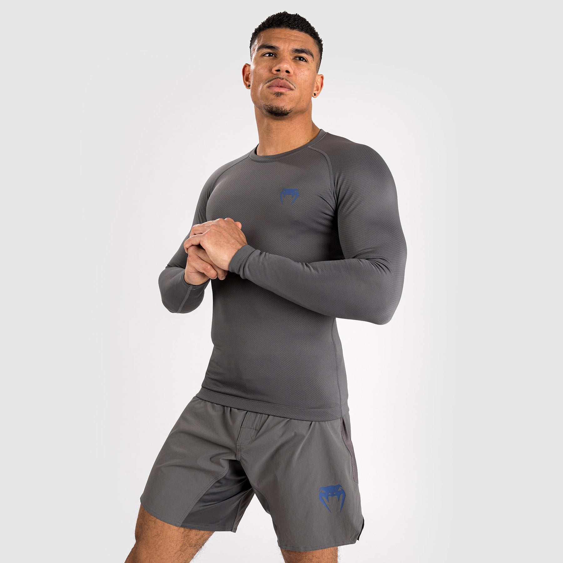 Rashguard à manches longues pour hommes Venum Contender - Gris