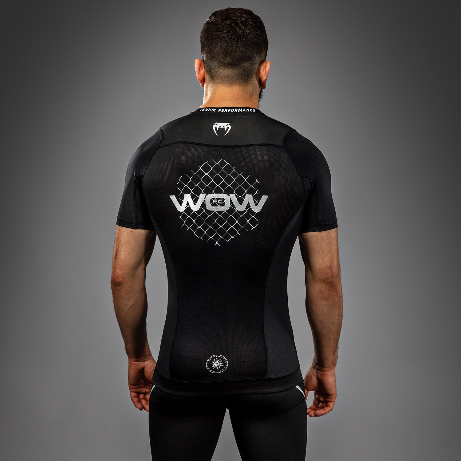 Rashguard manches courtes Venum x WOW FC - Noir/Gris