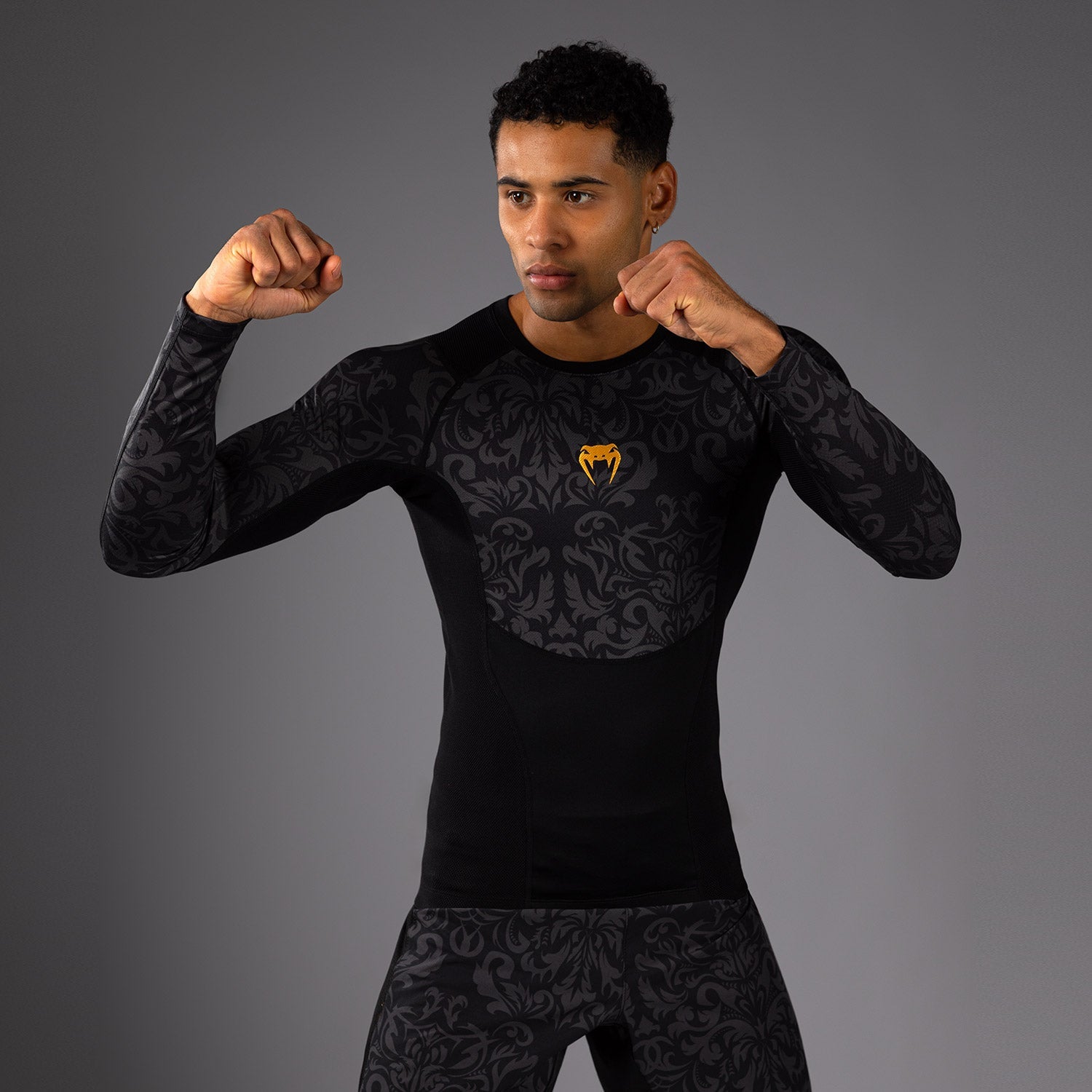 Rashguard à Manches Longues Venum x Topuria Unmatched Edition - Noir/Or