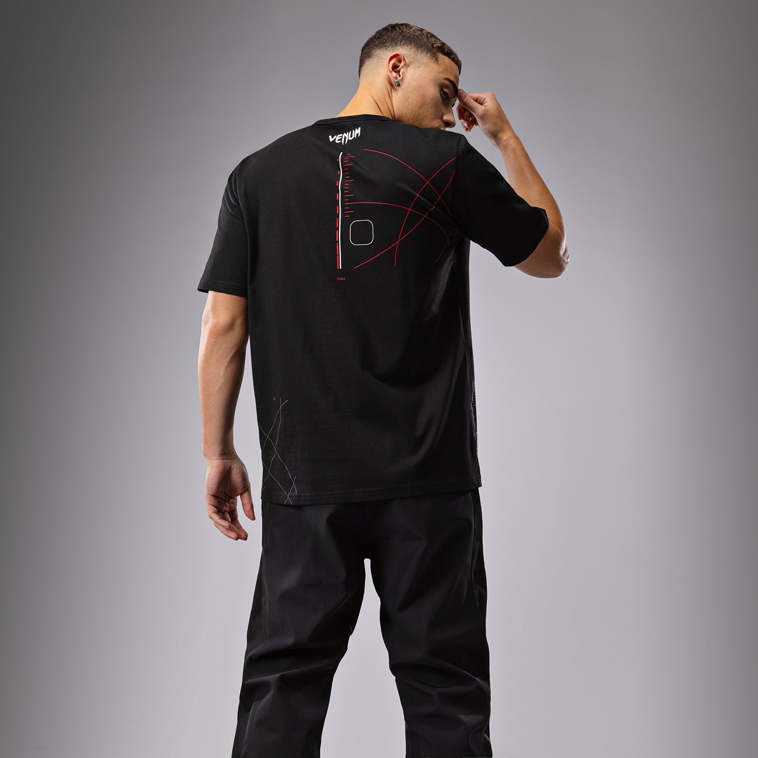 T-Shirt Venum Tactical XT- Noir/Rouge Feu