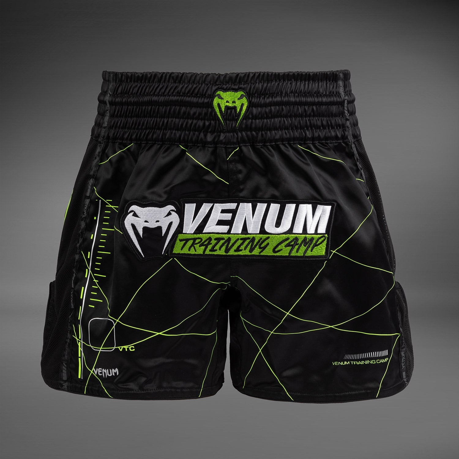Short de Muay Thai Venum Training Camp 4.0 - Noir/Vert Fluo