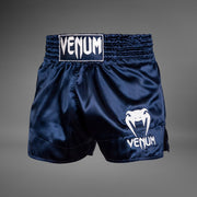 Short de Muay Thai Bleu marine/Blanc Venum Classic