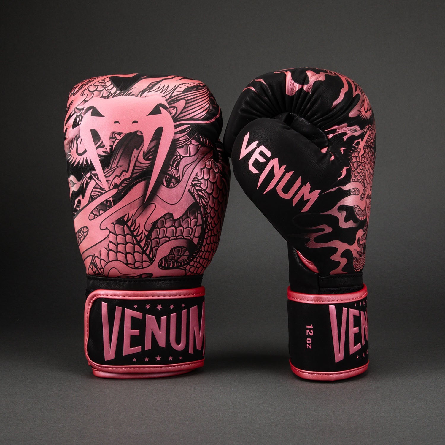 Gants de boxe Dragon's Flight Noir/Rose métallisé