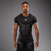 Rashguard Manches Courtes Venum Training Camp 4.0 - Noir/Vert fluo
